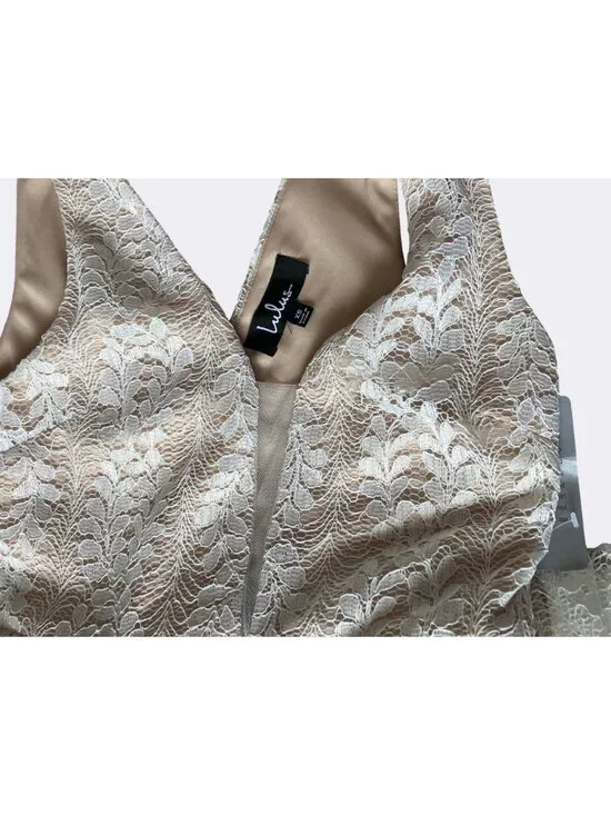 Lulus Eliana Lace Maxi Dress White/Nude Nordstrom Size XS - Picture 11 of 13
